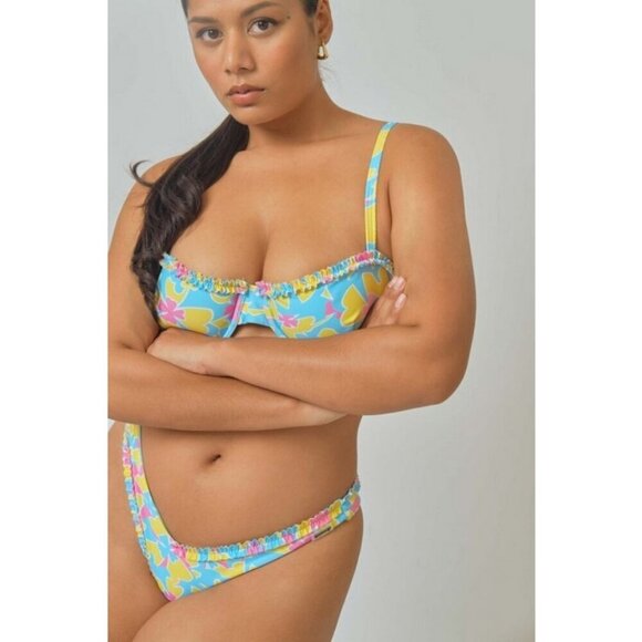 💕BLACKBOUGH💕 Amelia Frilled Cheeky Bottoms ~ Pina Colada Large L NWOT - Picture 4 of 11